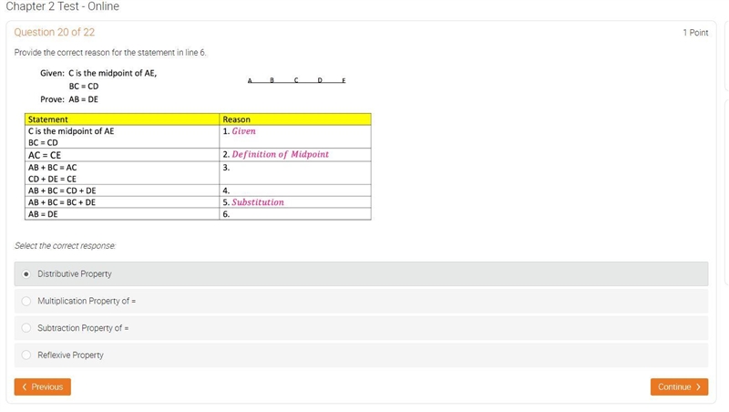 Provide the correct reason for the statement in line 6. (please help)-example-1