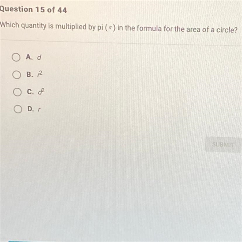 Please help me. 50 pts Which quantity is multiplied by pi () in the formula for the-example-1