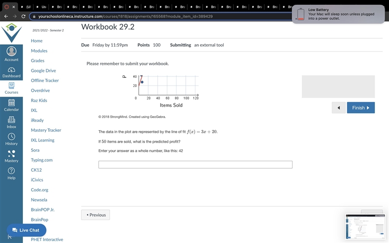 Use the scatter plot and given information to answer the question. A scatter plot-example-2