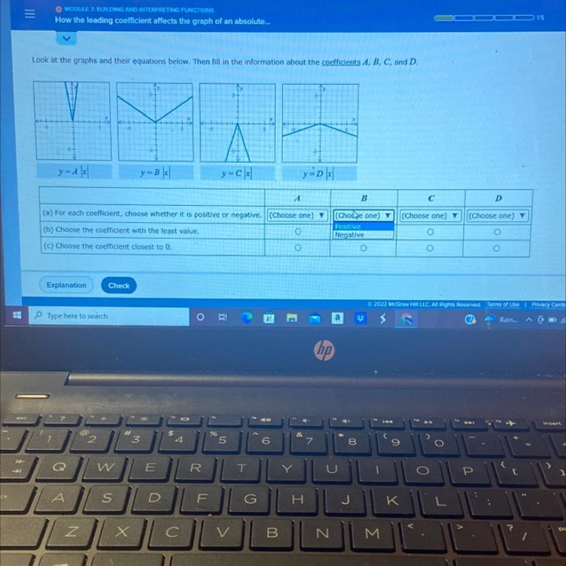 Look at the graphs and their equations below. Then in the information about the ABCand-example-1