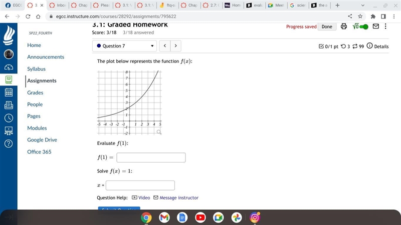 F ( 1 ) = solve f ( x ) =1: x =-example-1