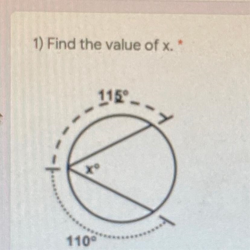 1) Find the value of x. 1150 7 to 110°-example-1