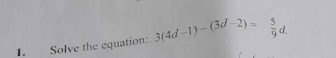 Find value of d in the equation ​-example-1