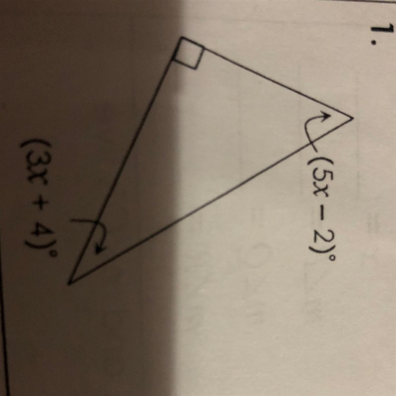 A(5x - 2)° (3x + 4)°-example-1