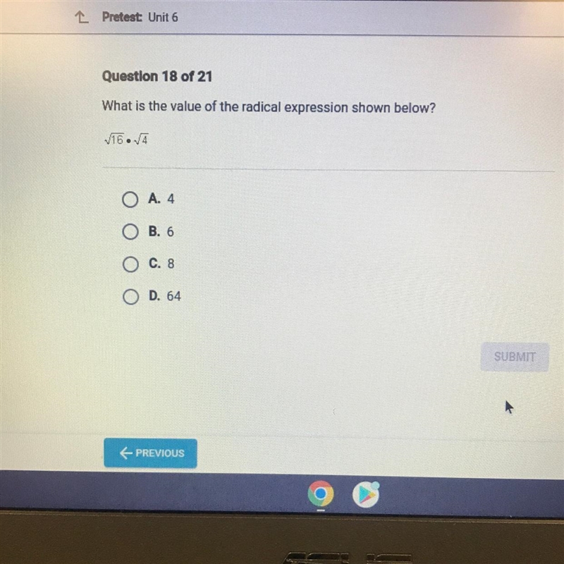 What is the value of the radical expression shown below?16.4-example-1