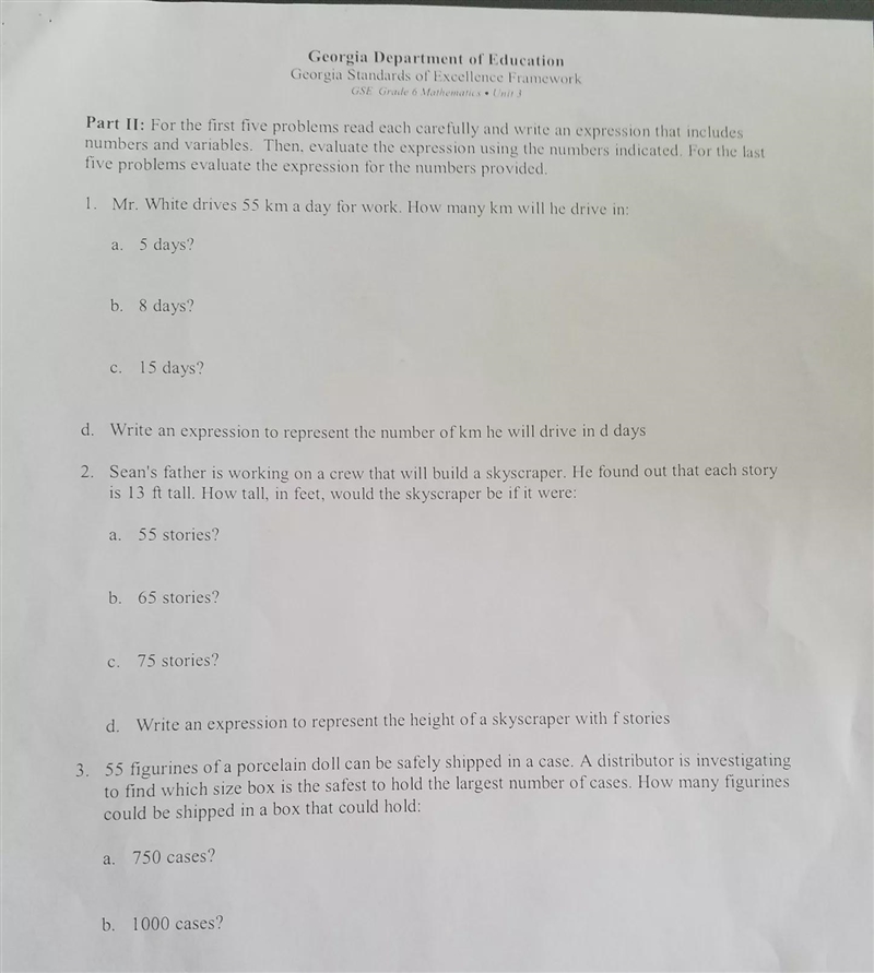 part 2..number 2...evaluate the expressions using numbers and evaluate the expression-example-1