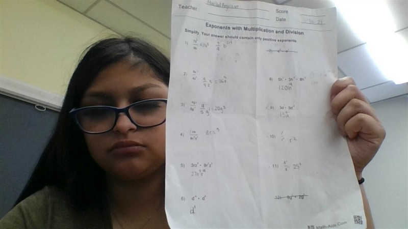 I need help on exponents with multiplication and division answer has to be positive-example-1