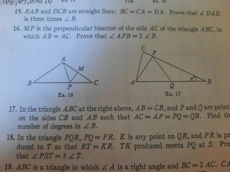 MP is the perpendicular bisector of the side AC of the triangle ABC, in which AB=AC-example-1