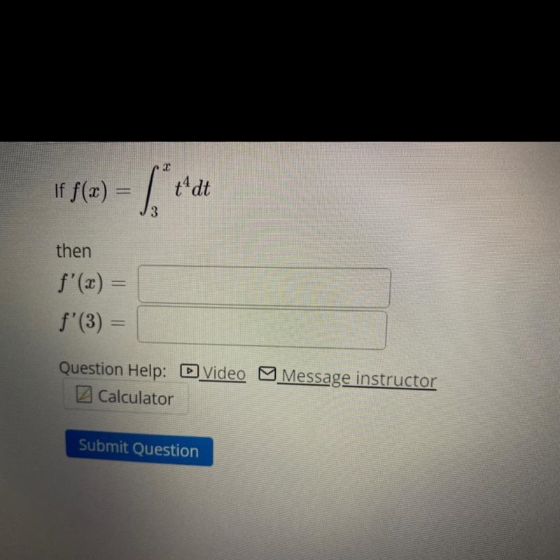 F(x) = integrate t ^ 4 dt from 3 to x-example-1