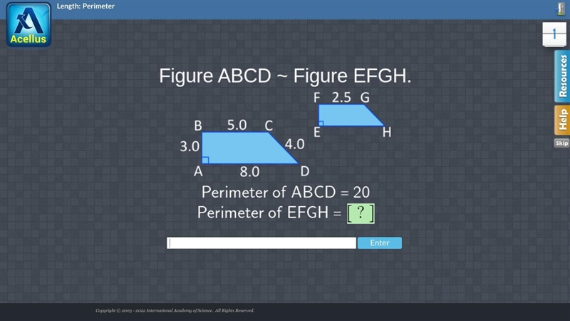 Perimeter of EFGH HELP-example-1