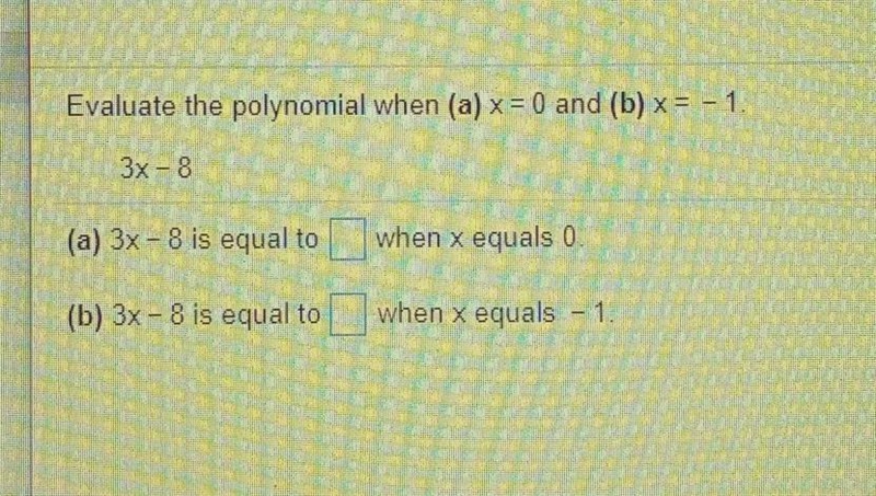 Evaluate the polynomial when a x equals 0 and b x equals negative 1-example-1