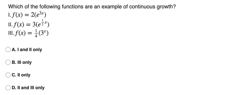 5 Which of the following functions are an example of continuous growth?-example-1