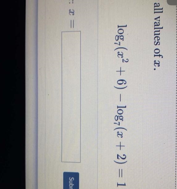 I need help please and thank you Solve all values of x-example-1