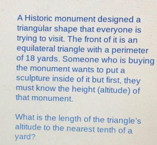 A Historic monument designed atriangular shape that everyone istrying to visit. The-example-1