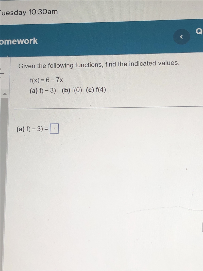 Given the following​ functions, find the indicated values.-example-1