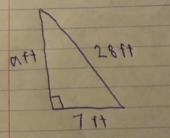 Find the missing length,a, in the right triangle below using the pythagorean theorem-example-1