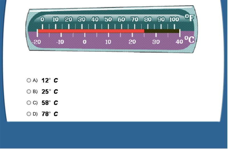 In degrees Celsius, what is the temperature shown on the thermometer?-example-1