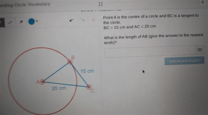 What is the le tenth)? B 15 cm A- 20 cm-example-1