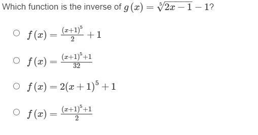 PLEEEEZZ HALP 50 POINTS what is the inverse of the function-example-1