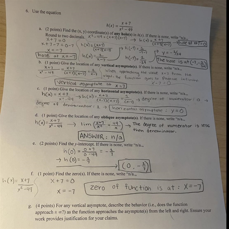 Use the equation: ….g. For any vertical asymptote, describe the behavior (i.e, does-example-1