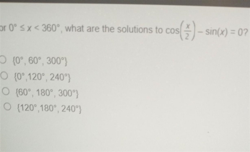 What are the solutions for 0 is less than or equal to x or less than or equal to 360 degrees-example-1