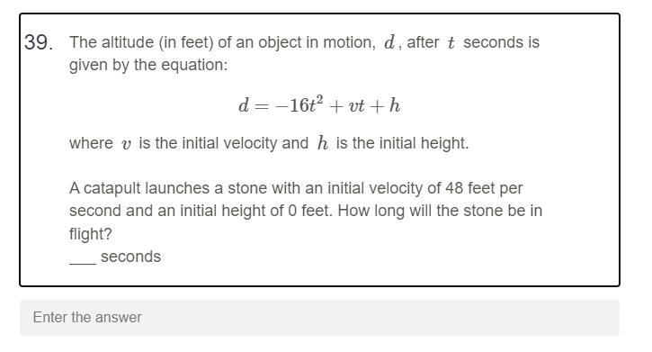 How long will the stone be in flight?-example-1