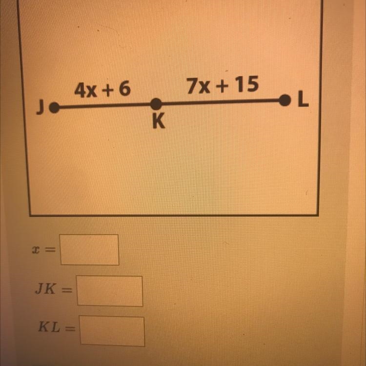 Using the following image, if JL=120, what are X,JK, And KL-example-1