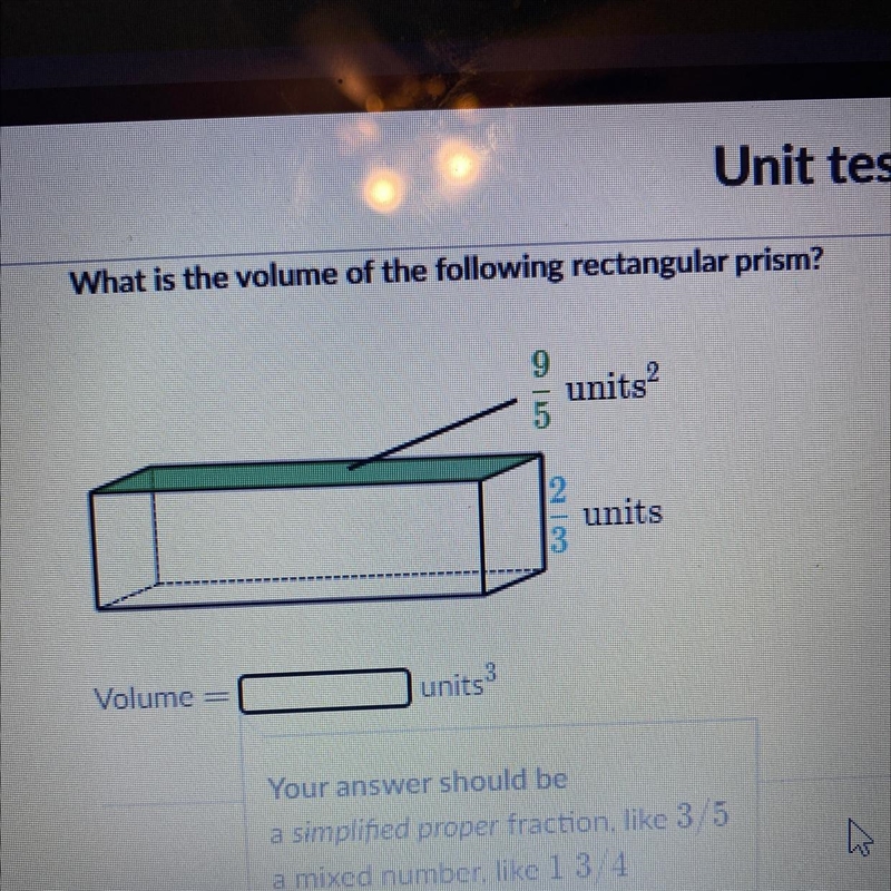 What is the volume of the following rectangular prism?-example-1