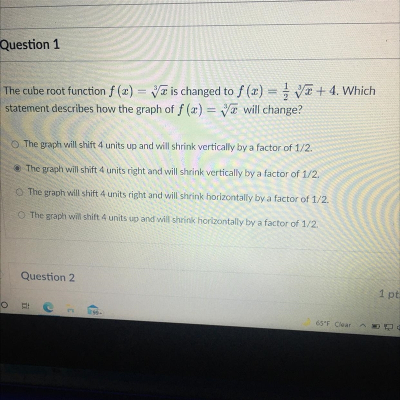 I need help really on what they mean shift up on graph like would that be negative-example-1