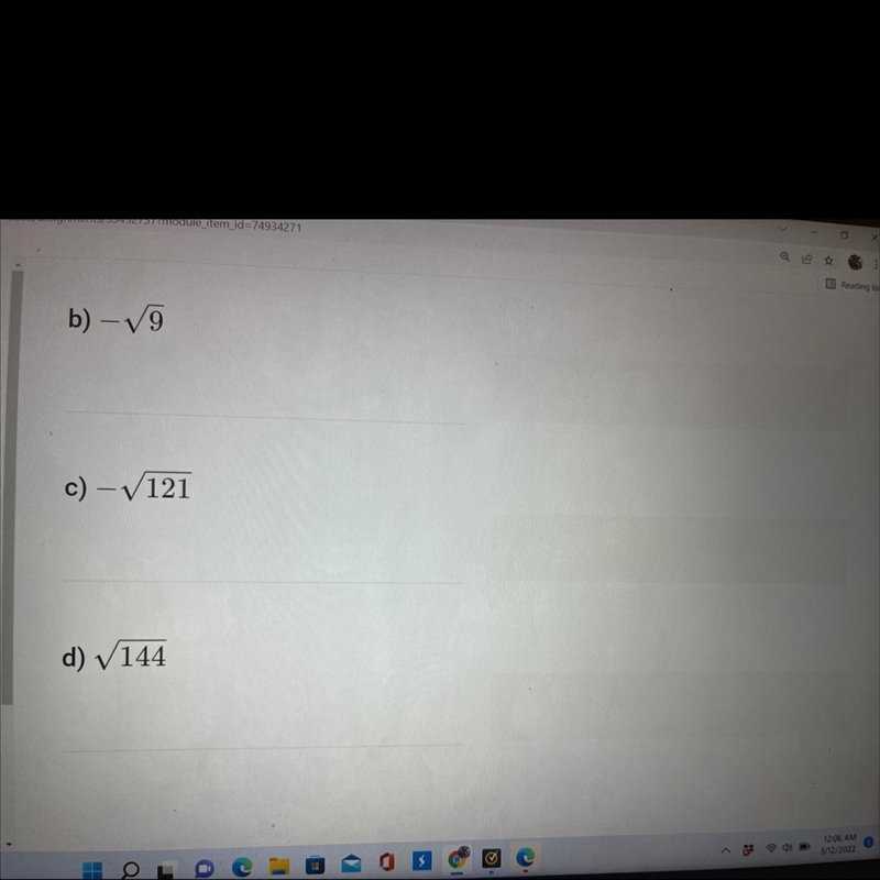 Simplify the following expression to an integer value. If it is not real number enter-example-1