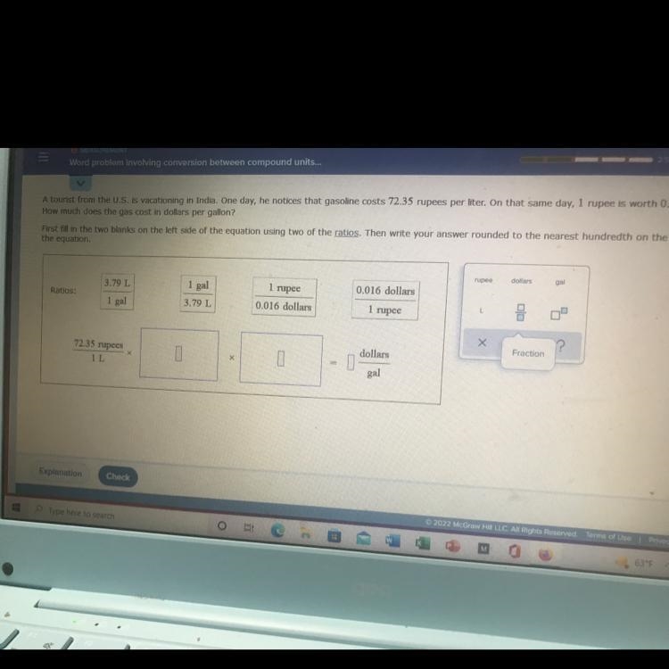 Need to find how much gas cost in dollar per gallon fill in the two blanks on the-example-1