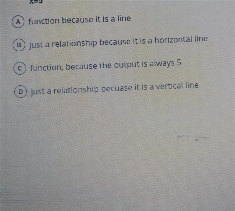 Does the following equation represent a function or just a relationship and why. x-example-1