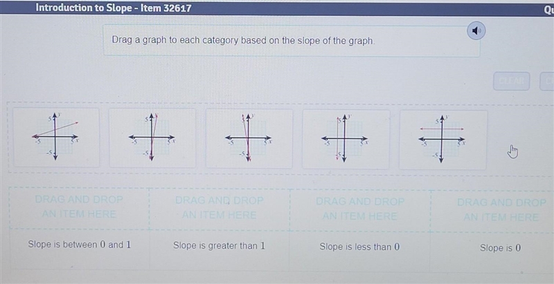 PLS HELP AS SOON AS POSSIBLE Drag a graph to each category based on the slope of the-example-1