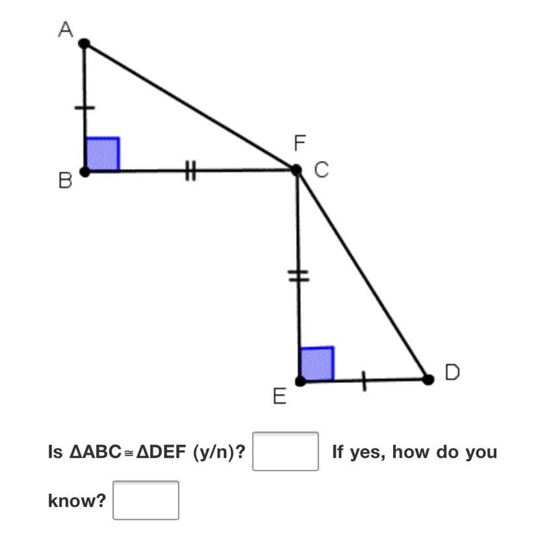 Is ABC congruent to DEF?If yes, how do you know?-example-1