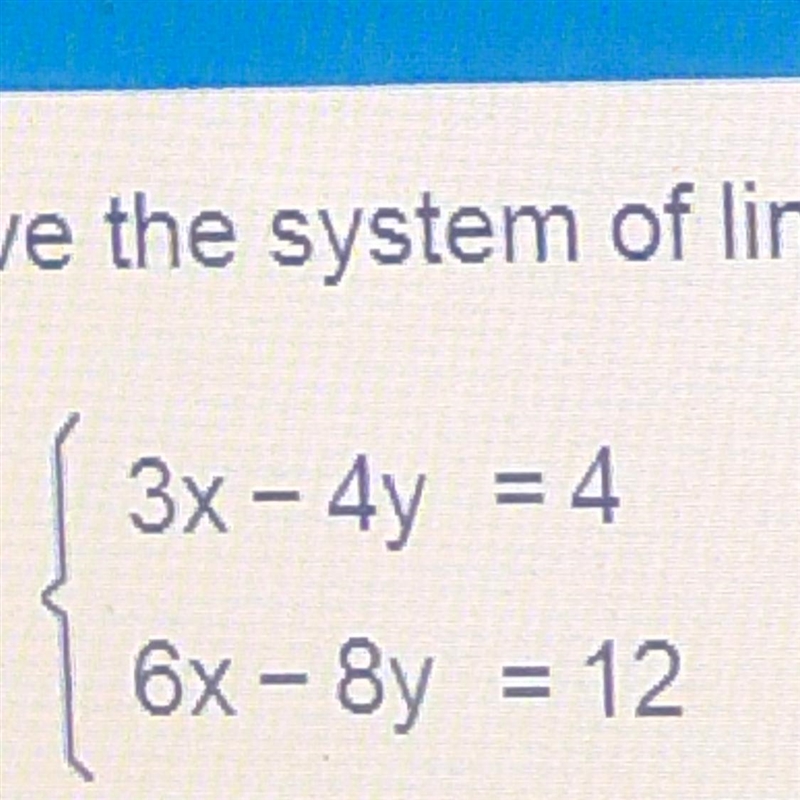 Does anyone know the solution for this linear equation?-example-1