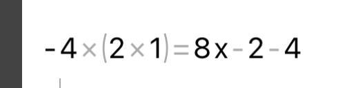 Can someone explain this please ? So I think the first part is -8x-4=8x-2 ?-example-1