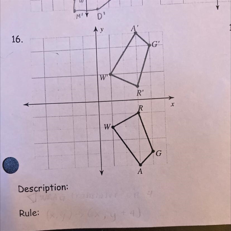 How do I Solve for #16? And what’s the description and rule?-example-1