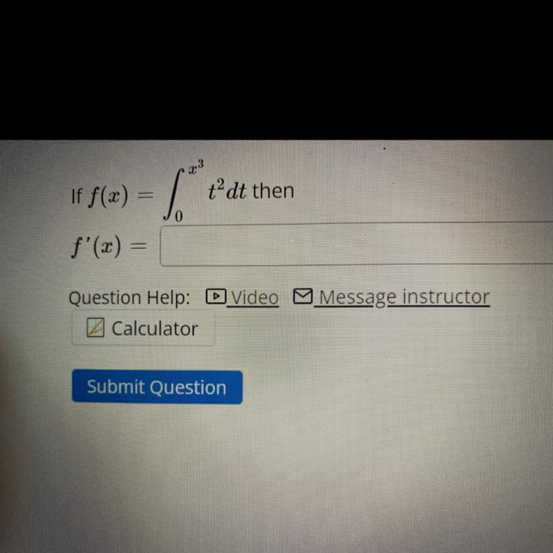 F(x) = integrate t ^ 2 dt from 0 to x ^ 3 * ther; f^ prime (x)= Box-example-1