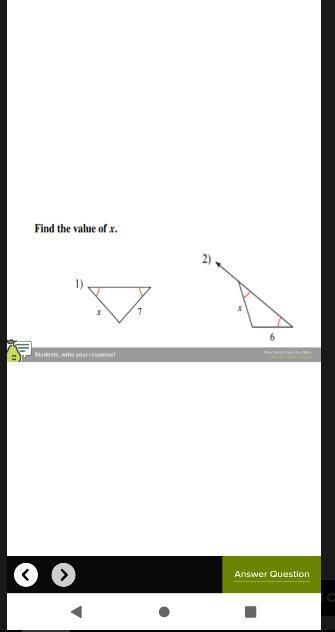 How do I have to search x in a triangle??-example-1