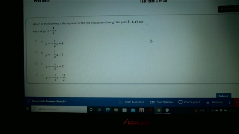 Which of the following is the equation of the one that passes through the point-example-1