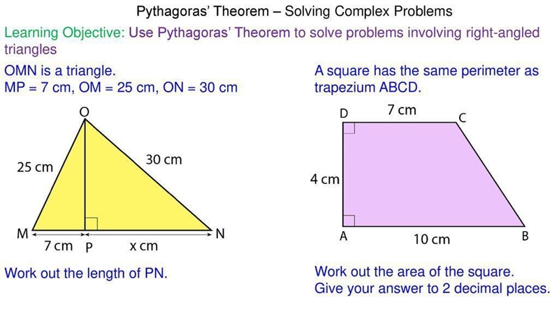 Pythagoras ' Theorem - Solving Complex Problems​-example-1