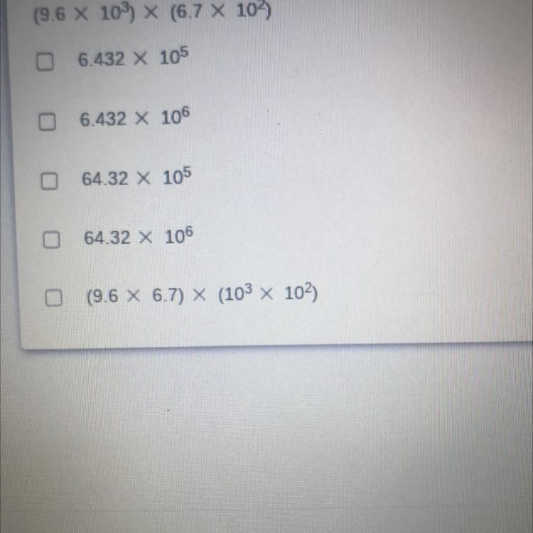 00:0Select all the values that are equivalent to the given expression. Express your-example-1