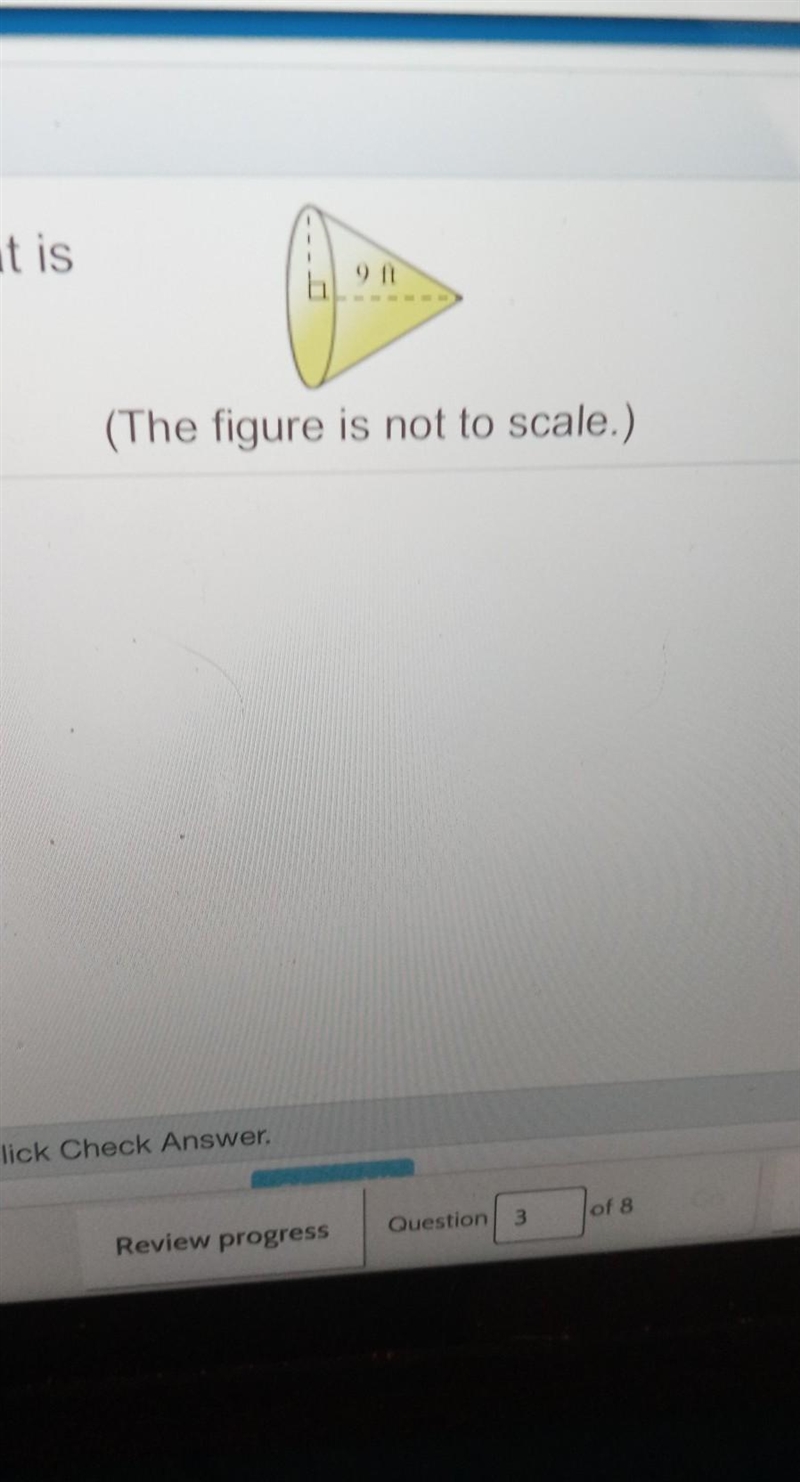 The volume of the cone is 243π ft3 what is the radius of the cone-example-1