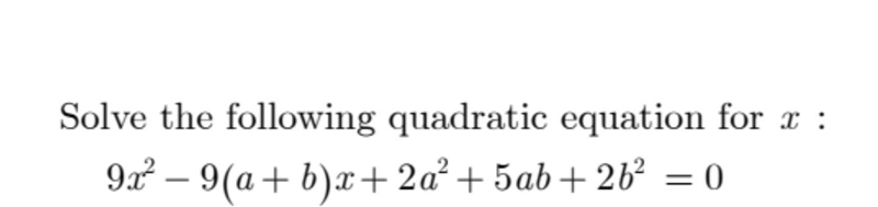 Find the roots for the above given quadratic equation. Please show the working too-example-1