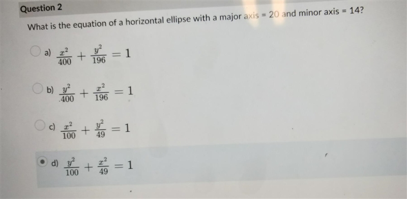 NO LINKS!! Please help me with this horizontal ellipse. Part 1a​-example-1