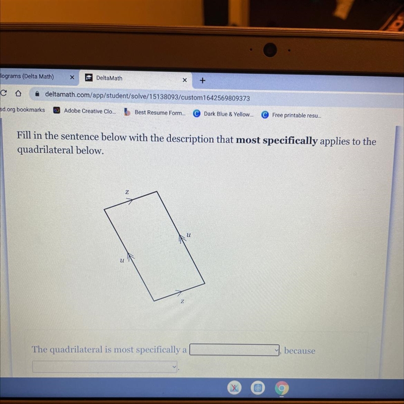 I need help????????????Option for second box1. Is it equiangular 2. Exactly one pair-example-1