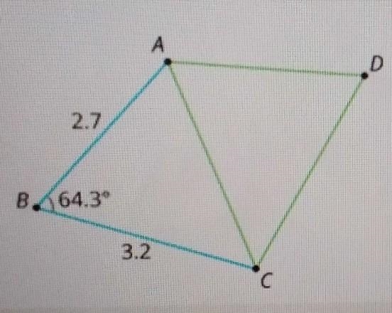 triangle ABC has been reflected over line AC to from quadrilateral ABCD Using what-example-1