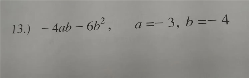 Directions:For questions 12-16 simplify using the given replacement valued. There-example-1