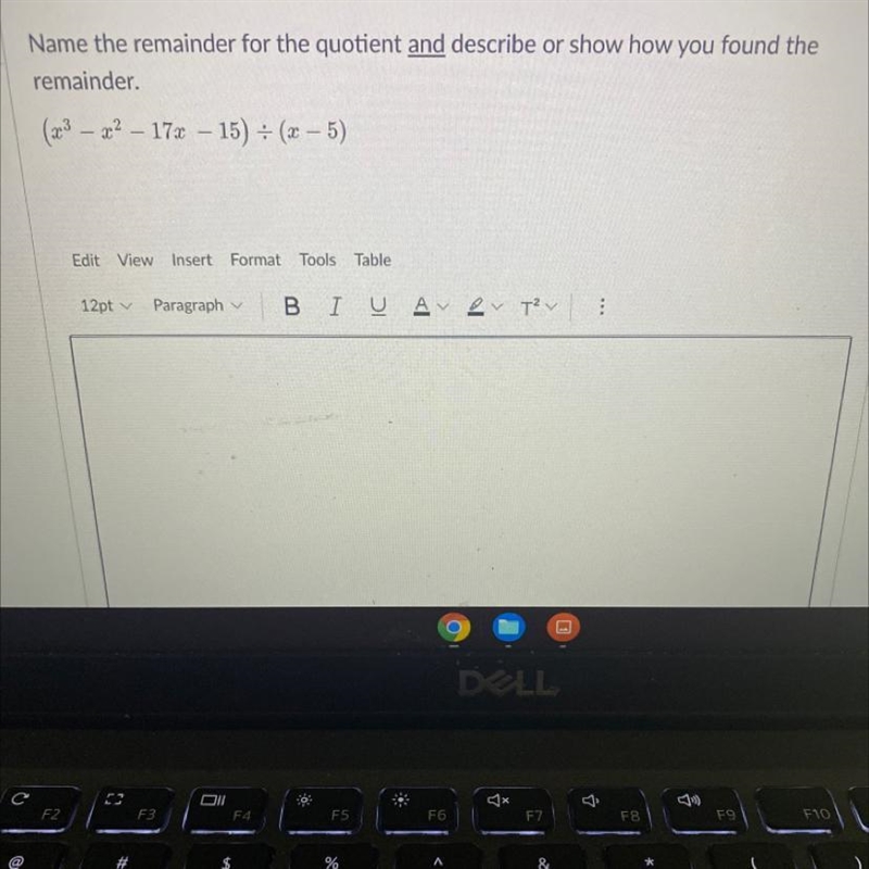 Name the remainder for the quotient and describe or show how you found theremainder-example-1