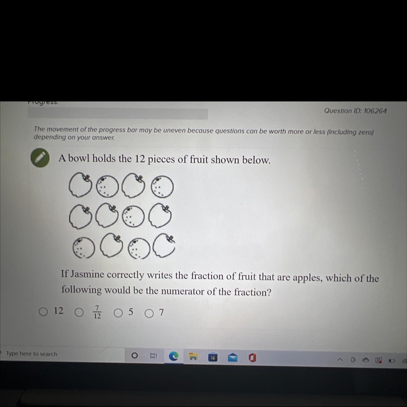 A bowl holds the 12 pieces of fruit shown below-example-1